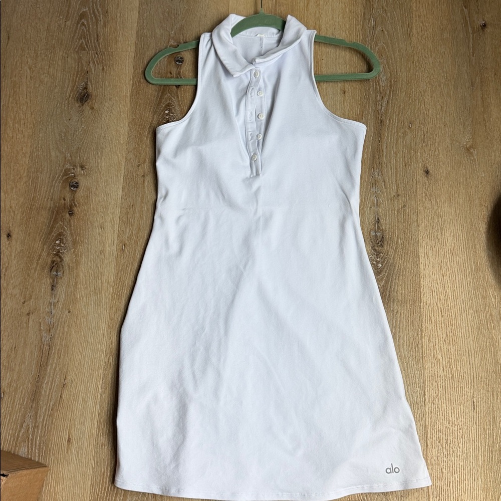 ALO Yoga White Sleeveless Dress